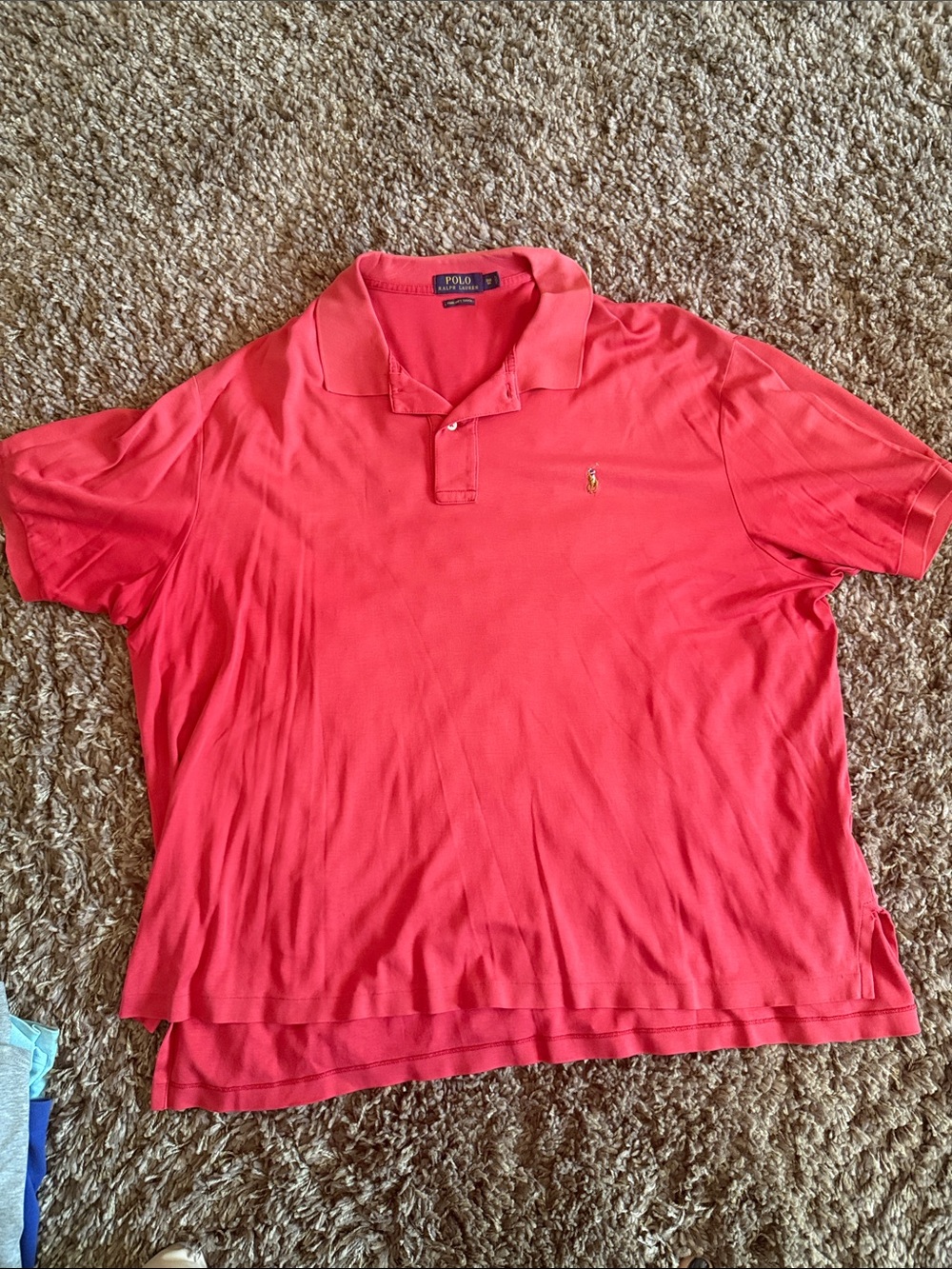 Polo by Ralph Lauren Coral-Red Men’s Short-Sleeve Polo